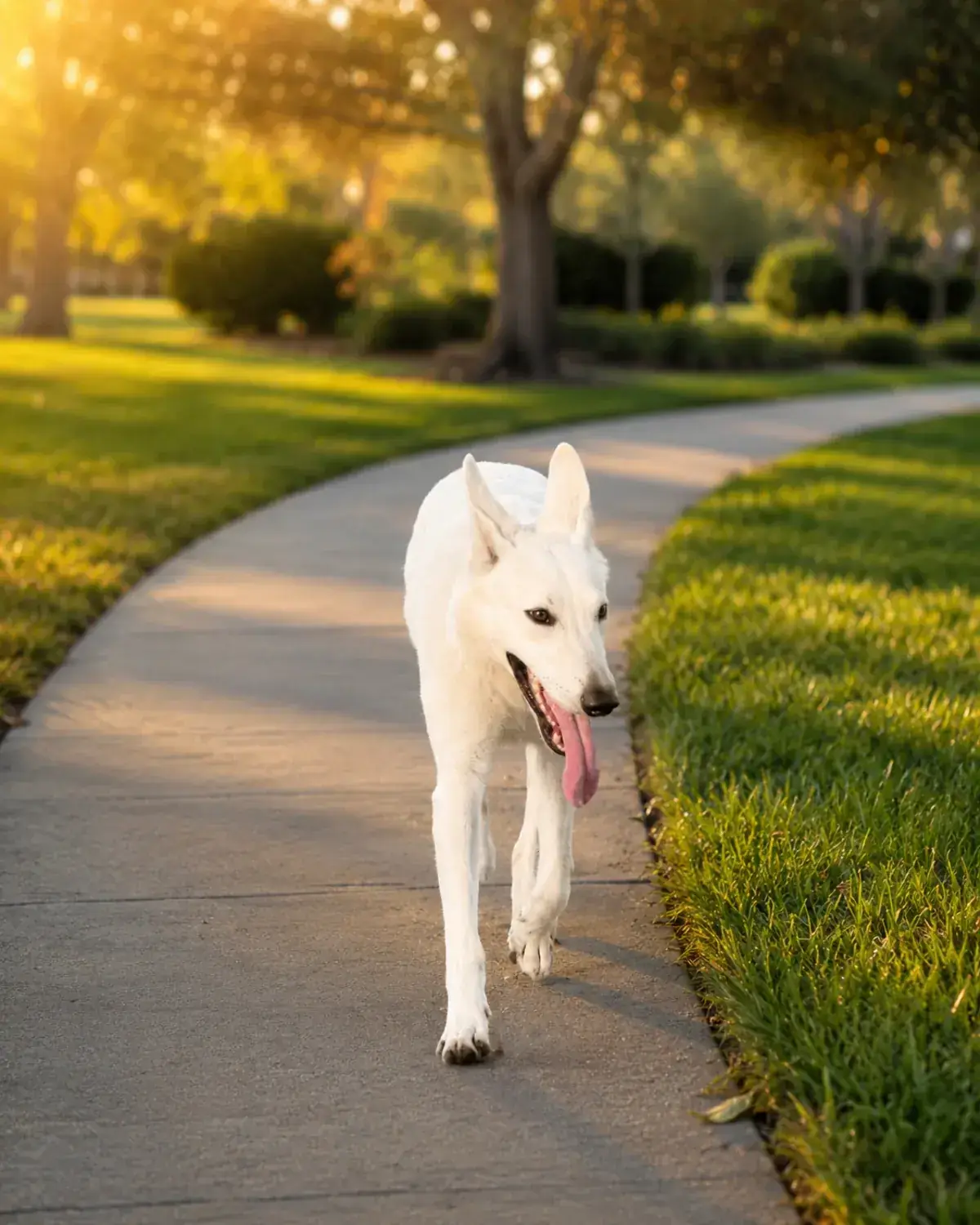 Mia out on an evening walk