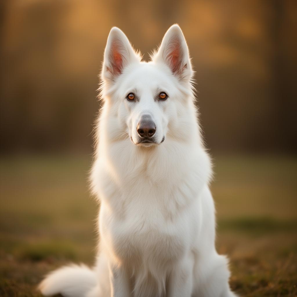 Mia, our white German Shepherd dam
